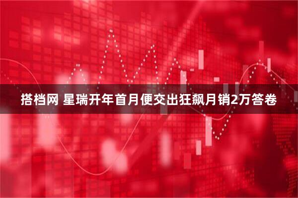 搭档网 星瑞开年首月便交出狂飙月销2万答卷