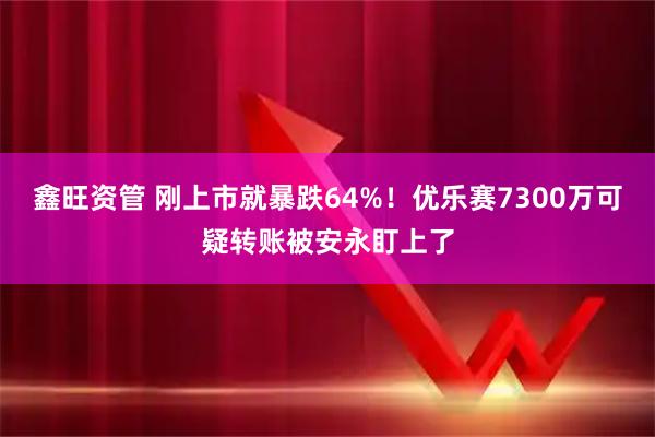 鑫旺资管 刚上市就暴跌64%！优乐赛7300万可疑转账被安永盯上了