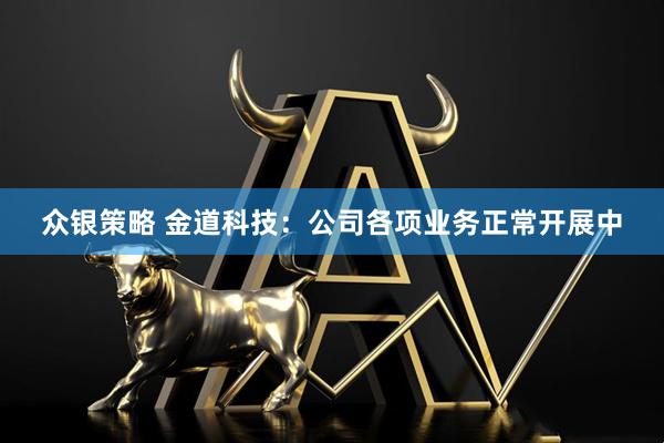 众银策略 金道科技：公司各项业务正常开展中