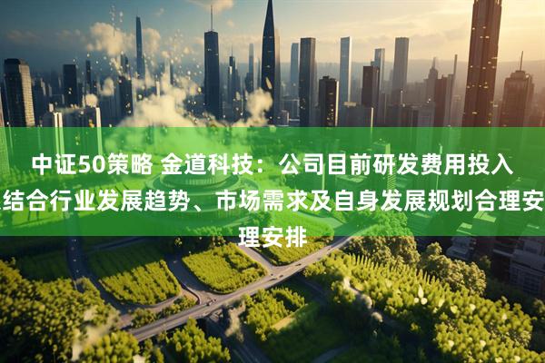 中证50策略 金道科技：公司目前研发费用投入系结合行业发展趋势、市场需求及自身发展规划合理安排